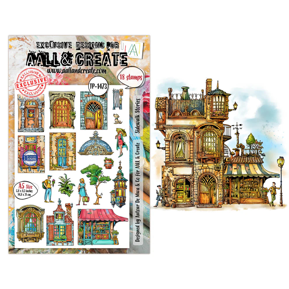 AALL & CREATE - A5 Stamps - Sidewalk Stories # 1473