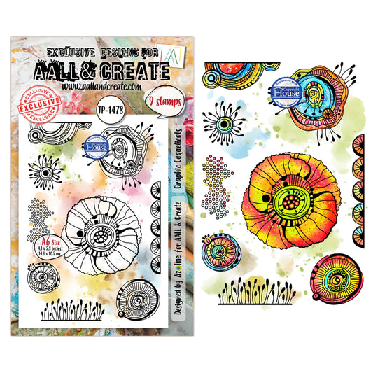 AALL & CREATE - A6 Stamps - Graphic Coquelicots #1478