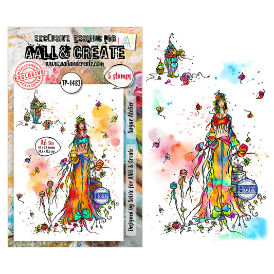 AALL & CREATE - A6 Stamps -Sugar Atelier # 1482