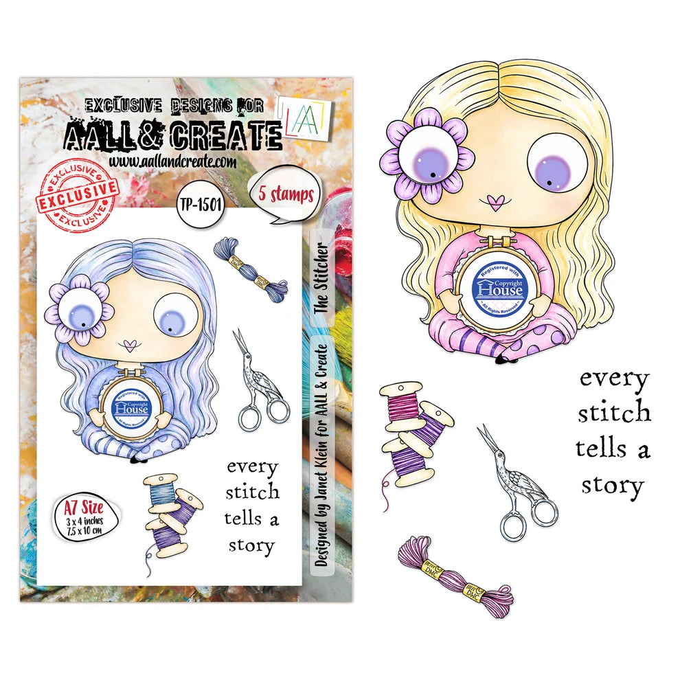 AALL & CREATE - A7 Stamps - The stitcher  #1501