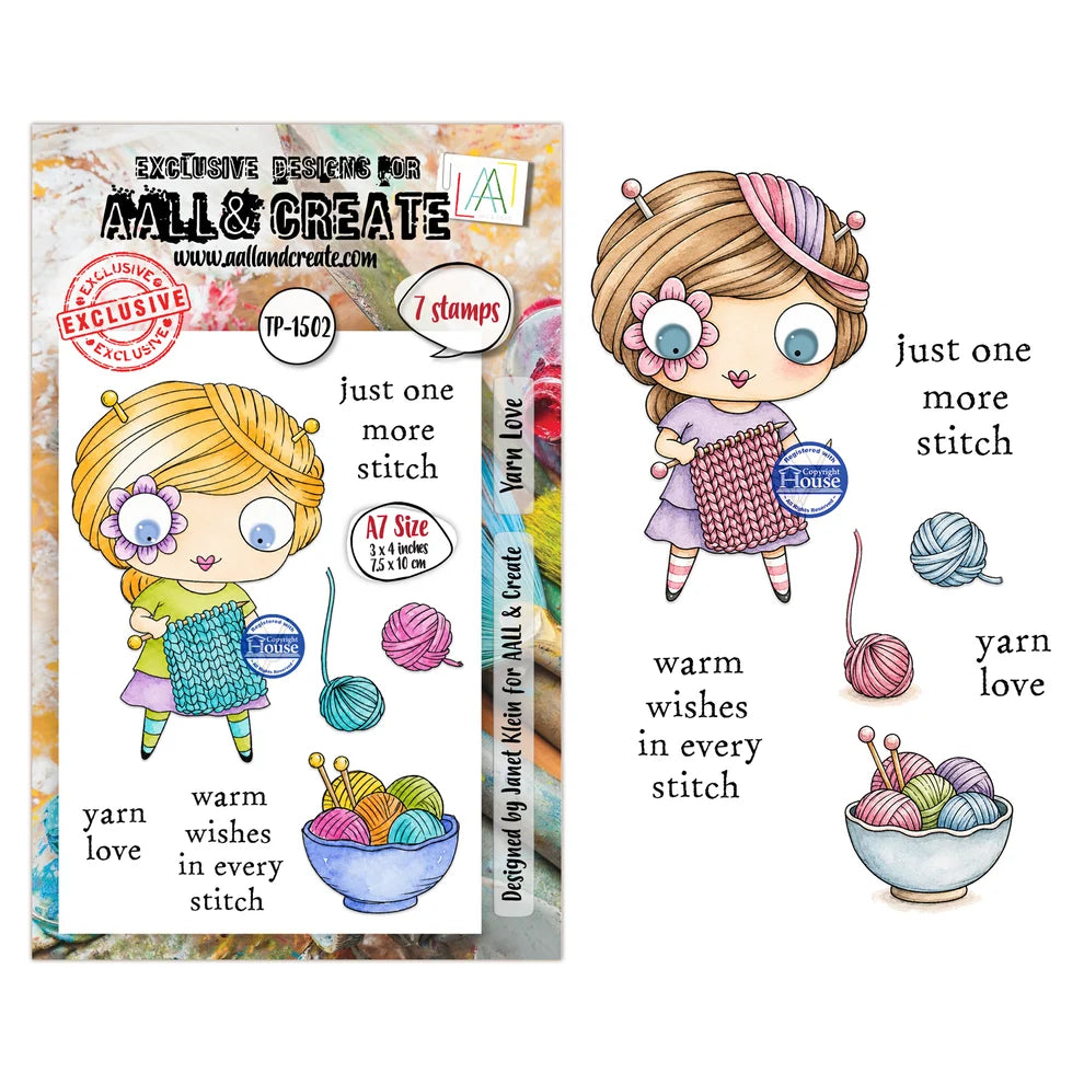AALL & CREATE - A7 Stamps - Yarn love #1502