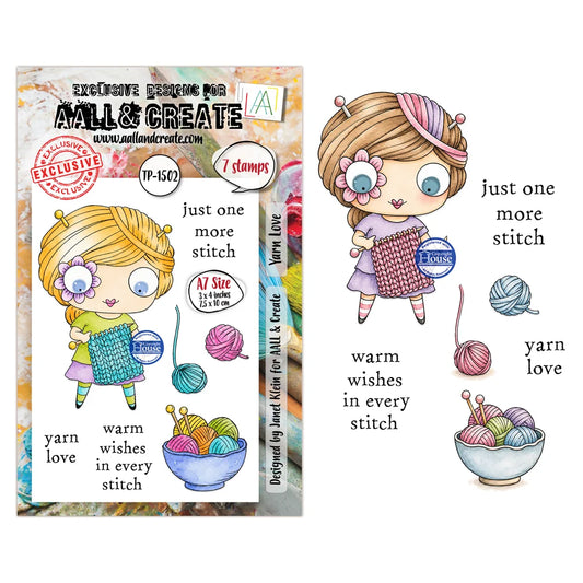 AALL & CREATE - A7 Stamps - Yarn love #1502