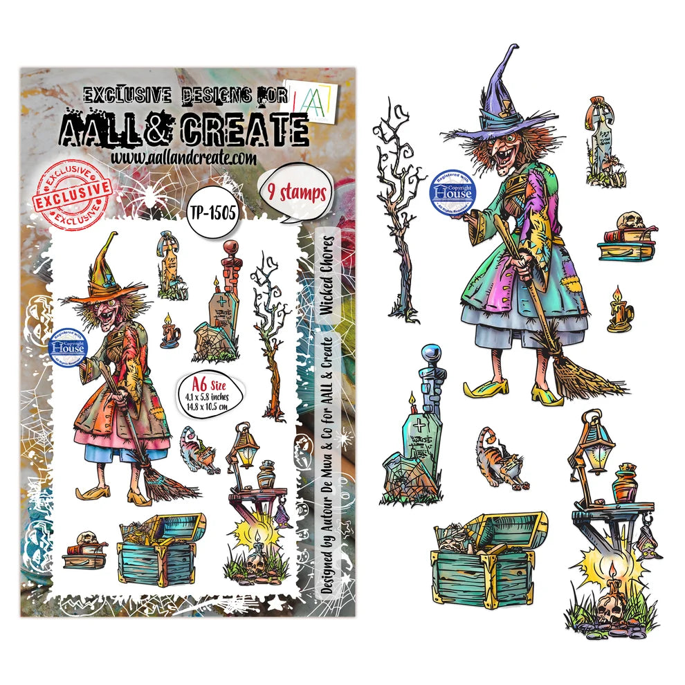 AALL & CREATE - A6 Stamps - Wicked Chores TP - 1505