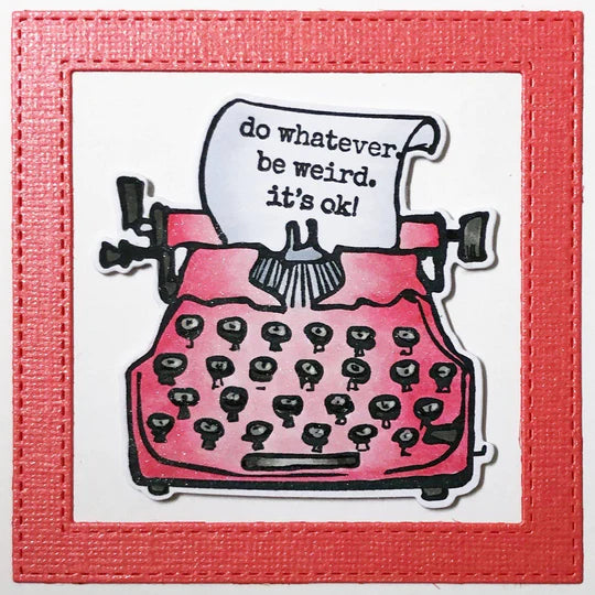 Paper Rose -  Clear Stamp Set  - Typed Sentiments