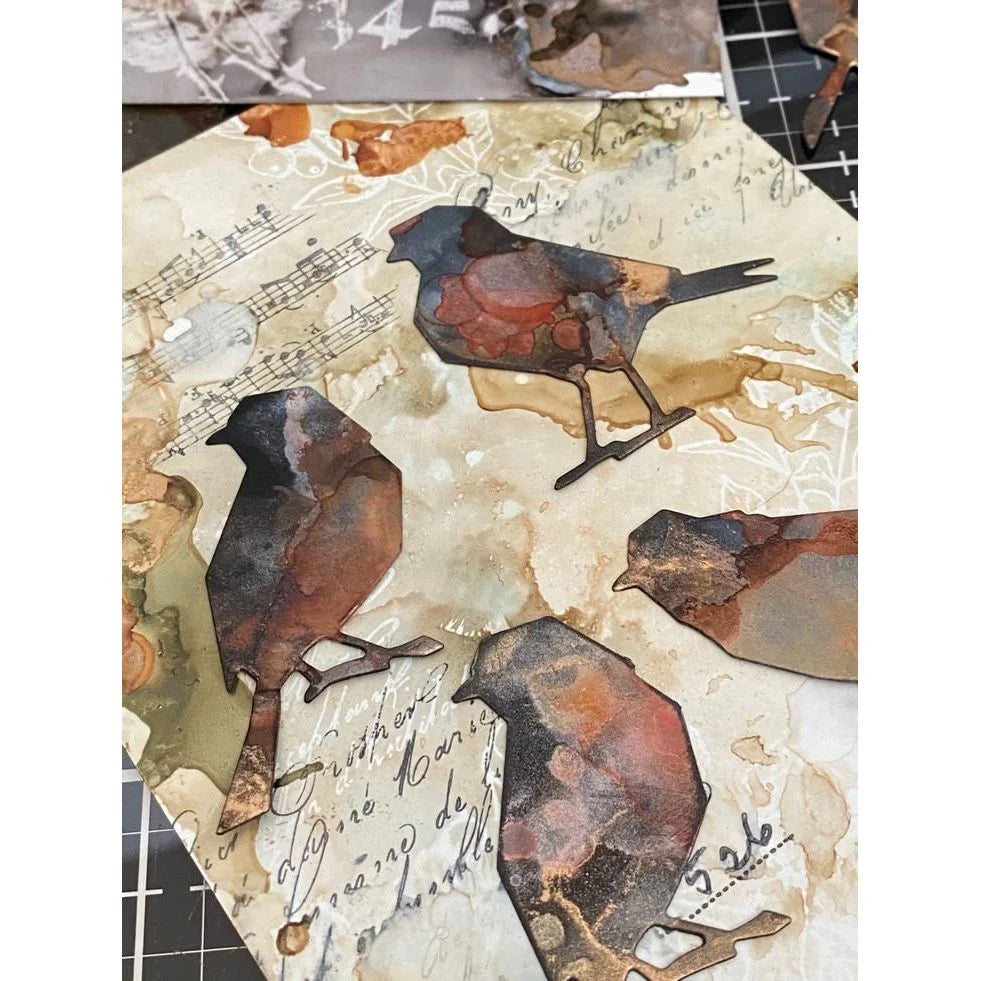Stamp/Stencil - Stampers Anonymous - Mixed Media Silhouette Birds