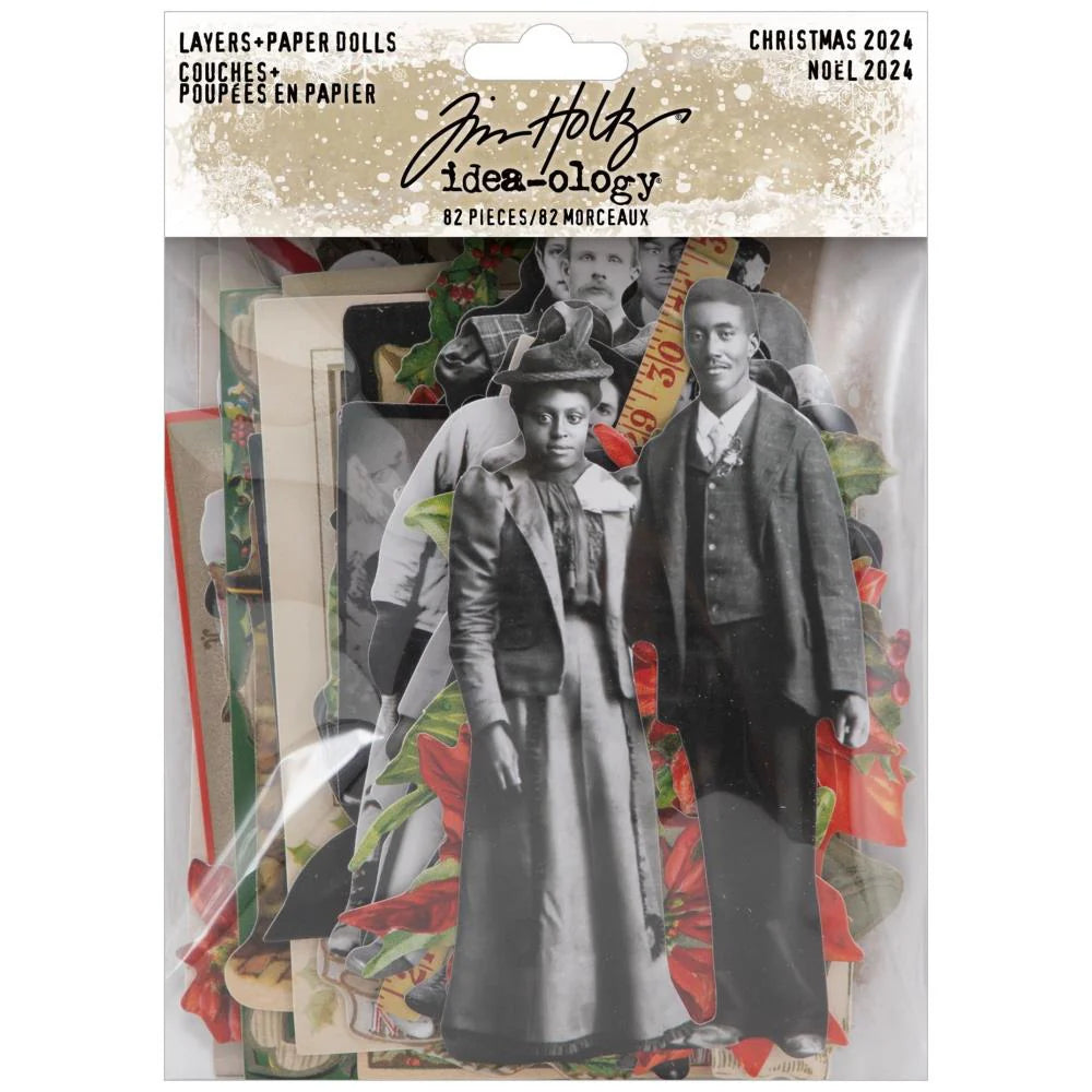 Tim Holtz - Idea-Ology Ephemera &nbsp;- &nbsp;Layers &amp;Paper Dolls &nbsp;- Christmas 2024