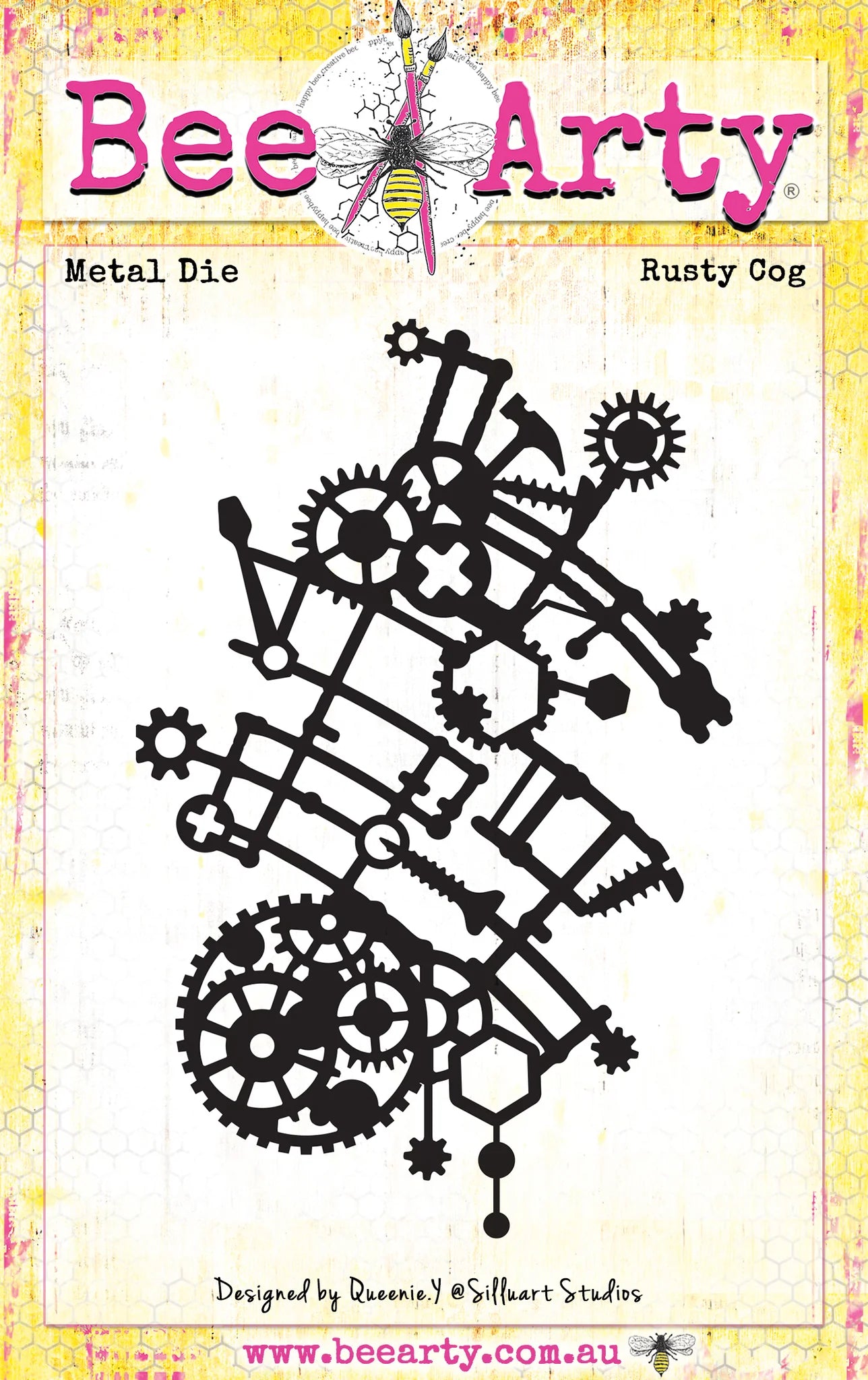 Metal cutting die exclusively designed by Queenie Y for the Timeless Grit collection.