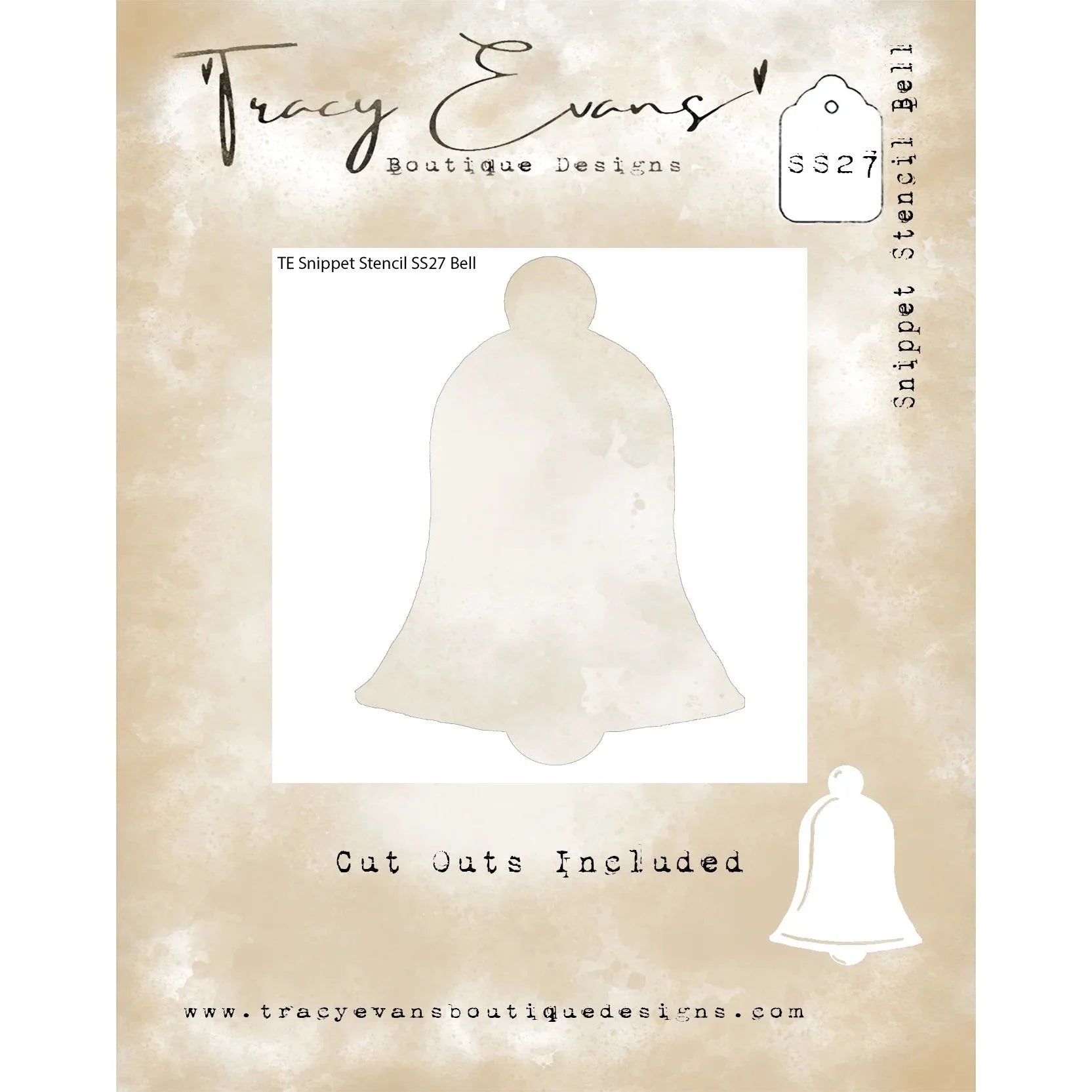 Tracy Evans Boutique Designs - Snippet Stencils - Bell