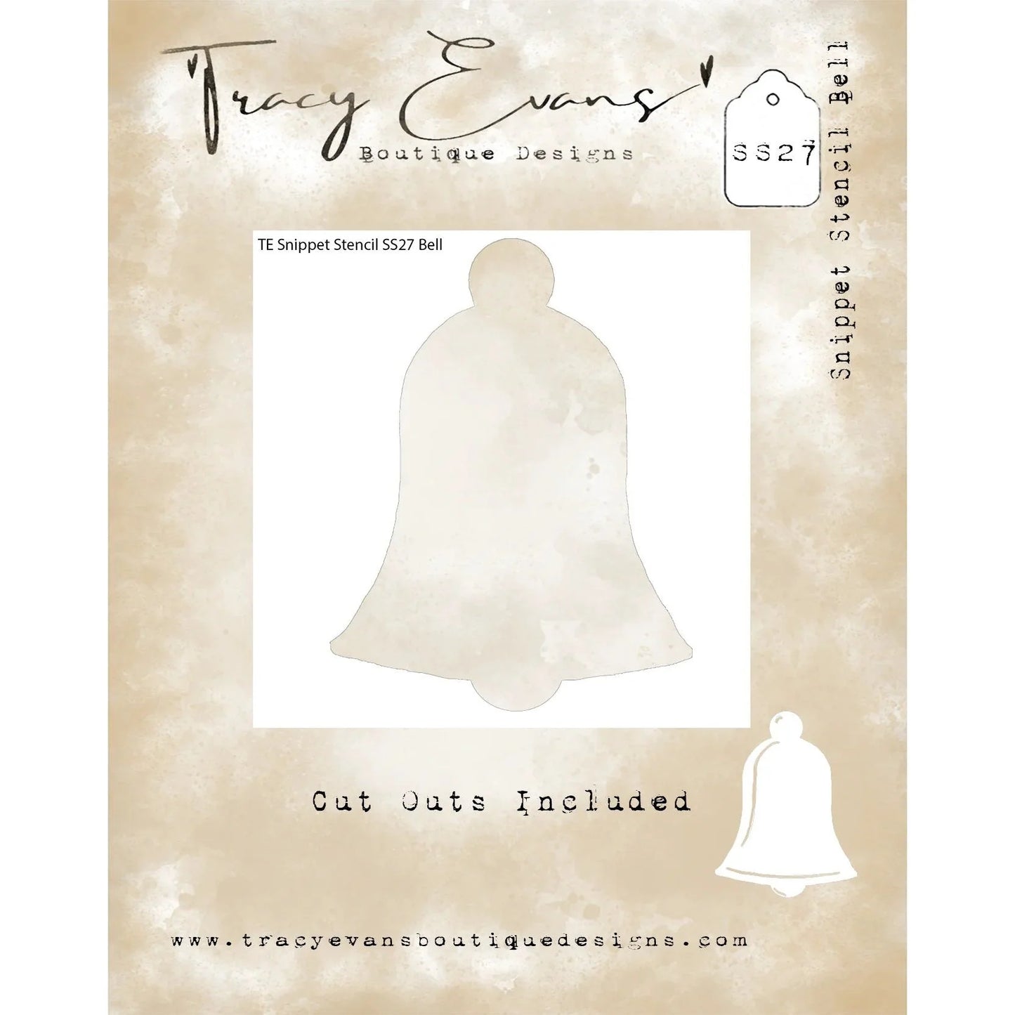 Tracy Evans Boutique Designs - Snippet Stencils - Bell