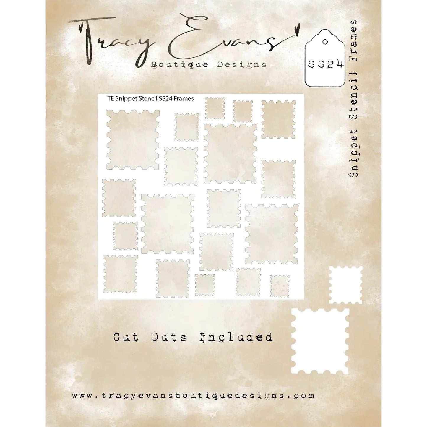 Tracy Evans Boutique Designs - Snippet Stencils -  Frames SS24