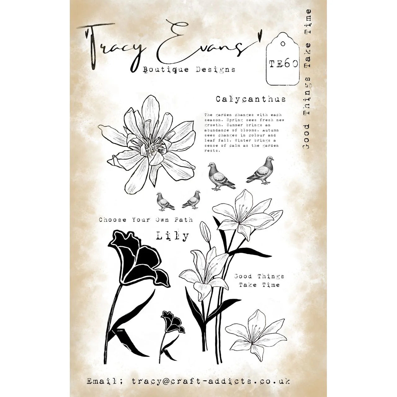 Tracy Evans Boutique Designs - Good Things Take Time TE60