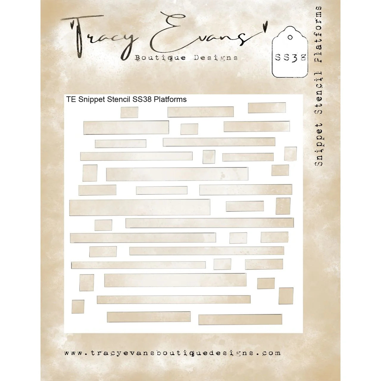 Tracy Evans Boutique Designs - Snippet Stencils - Platforms SS38