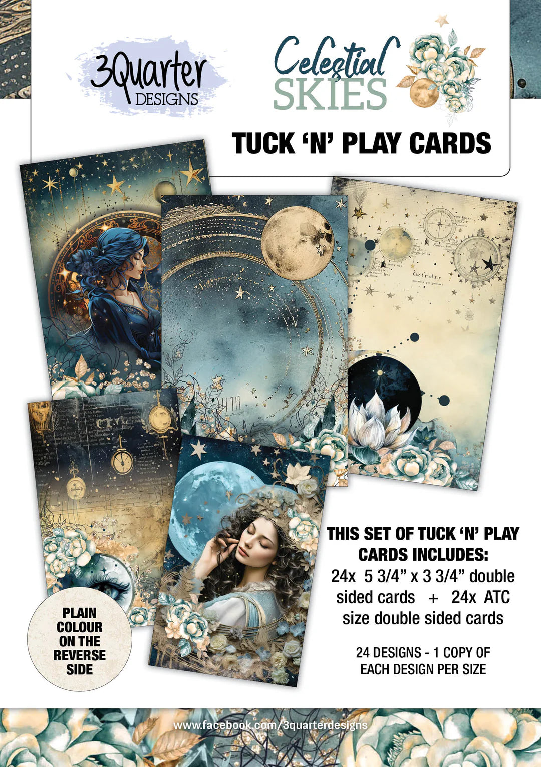 3 Quarter Designs - Celestial Skies Tuck 'n' Play Cards