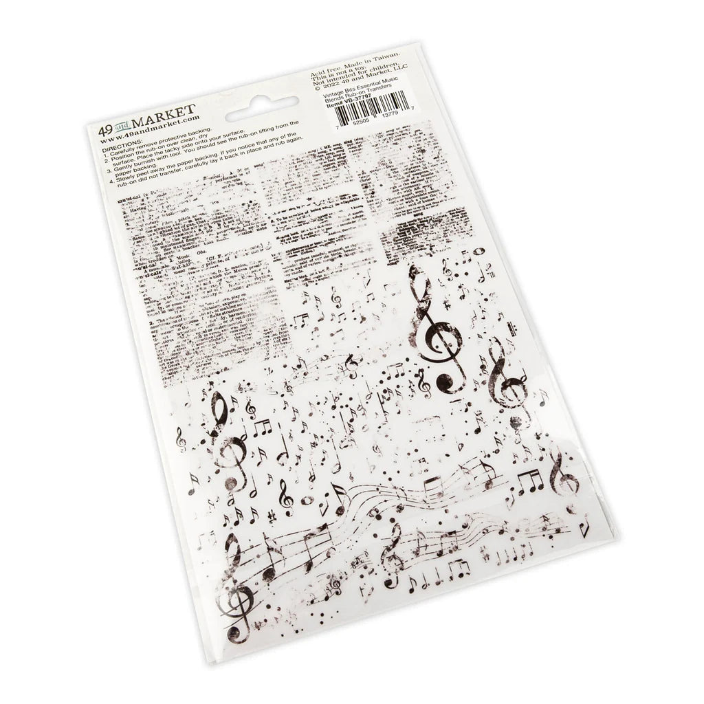 49 And Market - Essential Music Blends  Rub-On Transfers