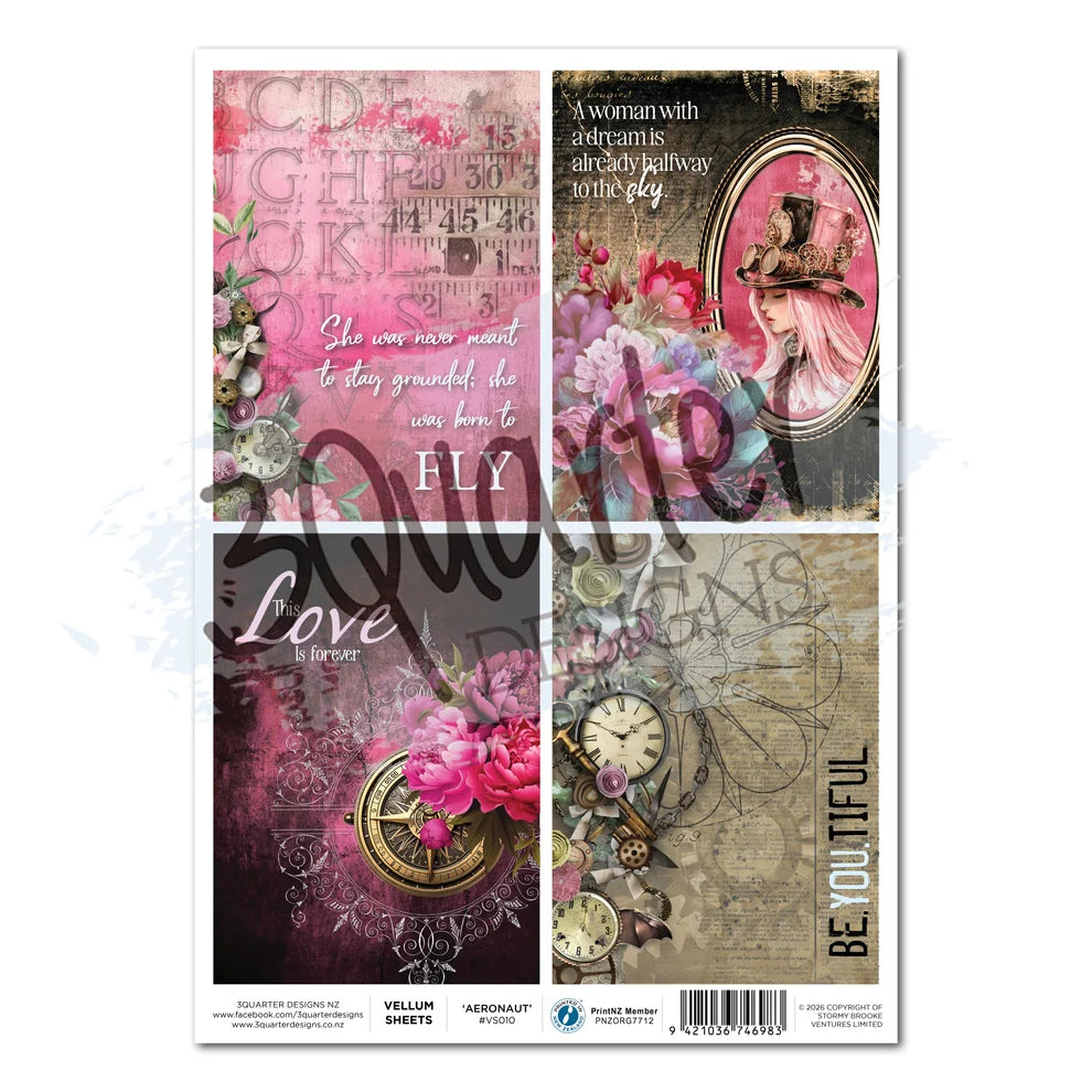 3 Quarter Designs - Vellum Sheet- Mrs Areonaut