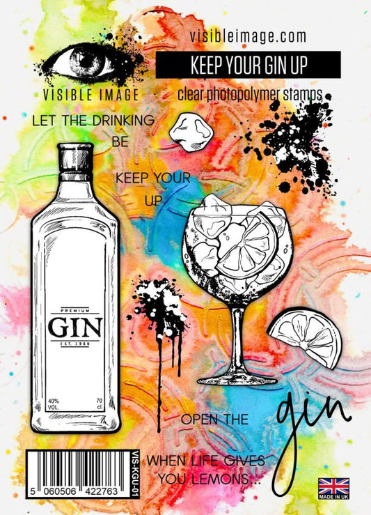 Visible Image Clear Stamps - Keep Your Gin Up