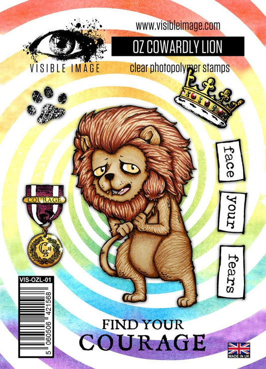 Visible Image clear stamps -Oz Cowardly Lion