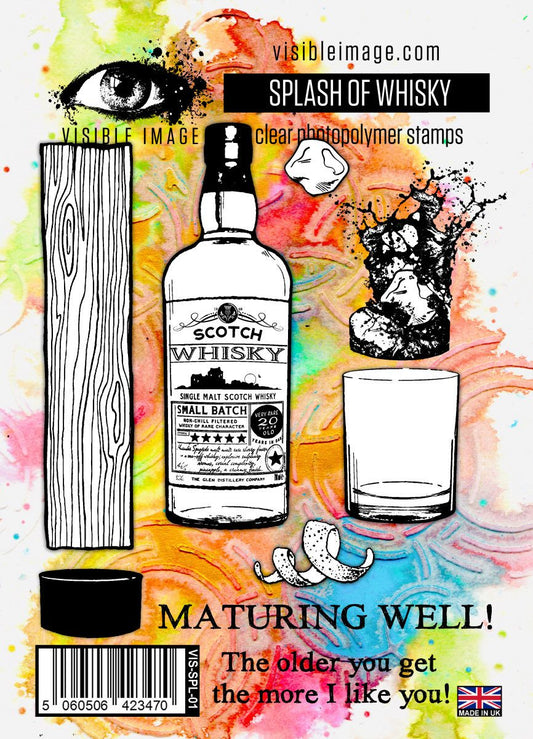 Visible Image Clear Stamps - Splash Of Whiskey