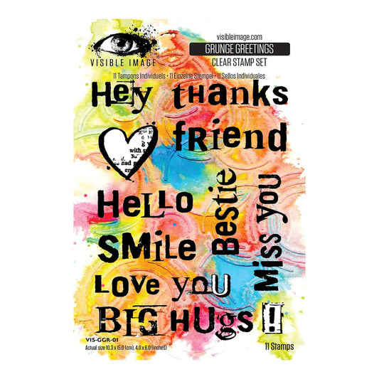 Visible Image clear stamps - Grunge Greetings