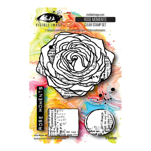 Visible Image clear stamps - Rose Moments