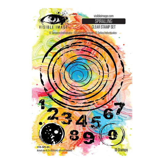 Visible Image clear stamps - Spiralling