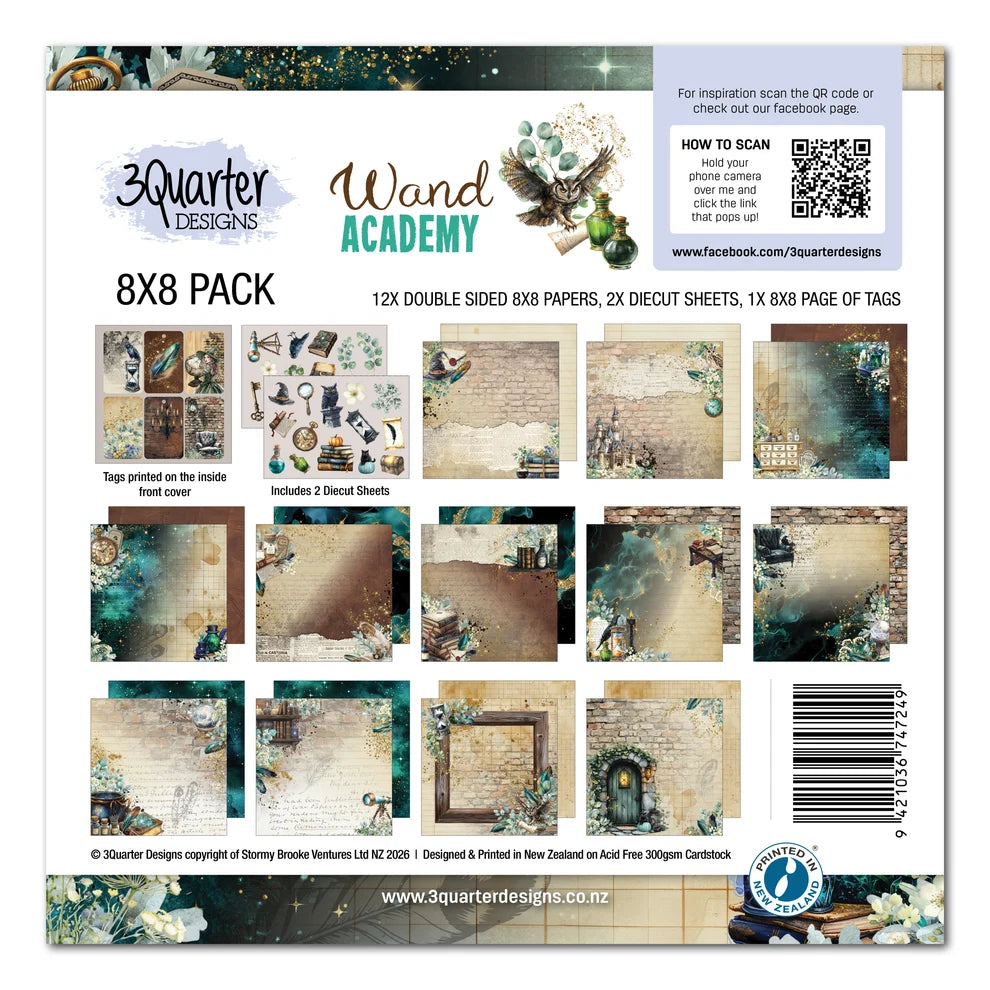 3 Quarter Designs - Wand Academy Collection 8x8 Pack