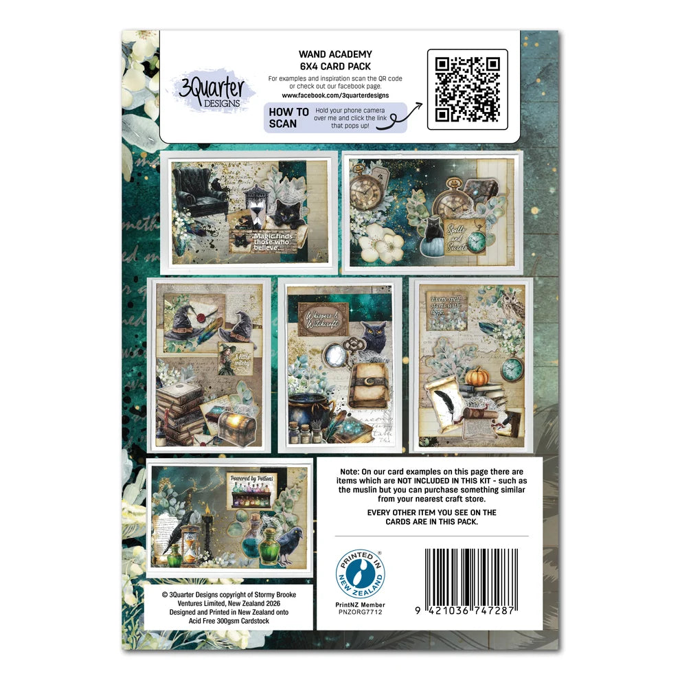 3 Quarter Designs - Wand Academy Collection 6x4 Card Pack