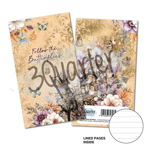 3 Quarter Designs - Mini Notebook - Butterfly Grove
