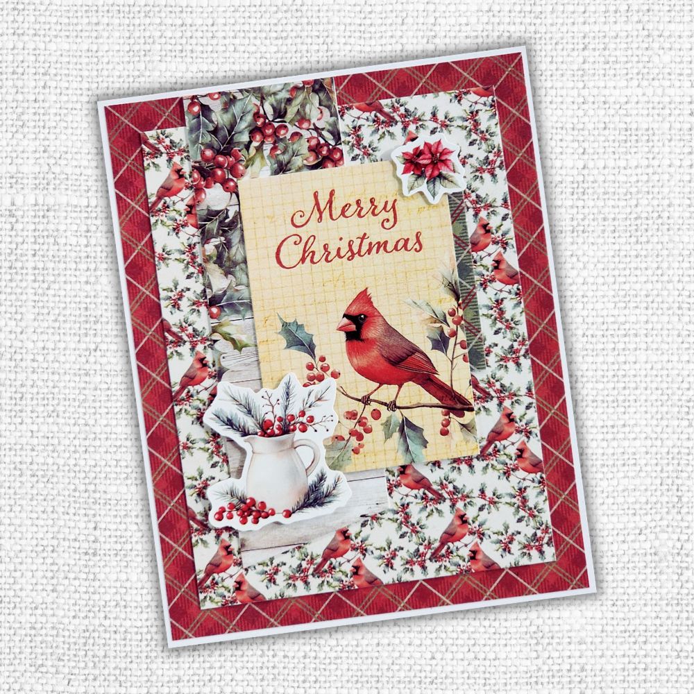 Paper Rose - Papercuts Card Making Kits - Christmas Tree Farm