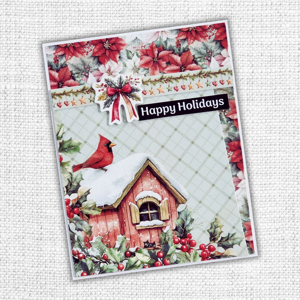 Paper Rose - Papercuts Card Making Kits - Christmas Tree Farm