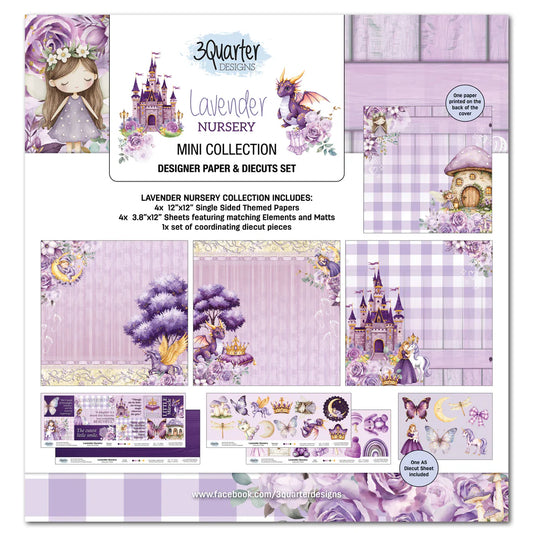 3 Quarter Designs - Lavender Nursery Mini Collection Designer Paper & Diecuts Set