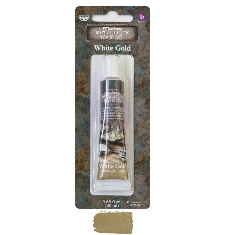 Finnabair Art Alchemy  - Metallique Wax - White Gold