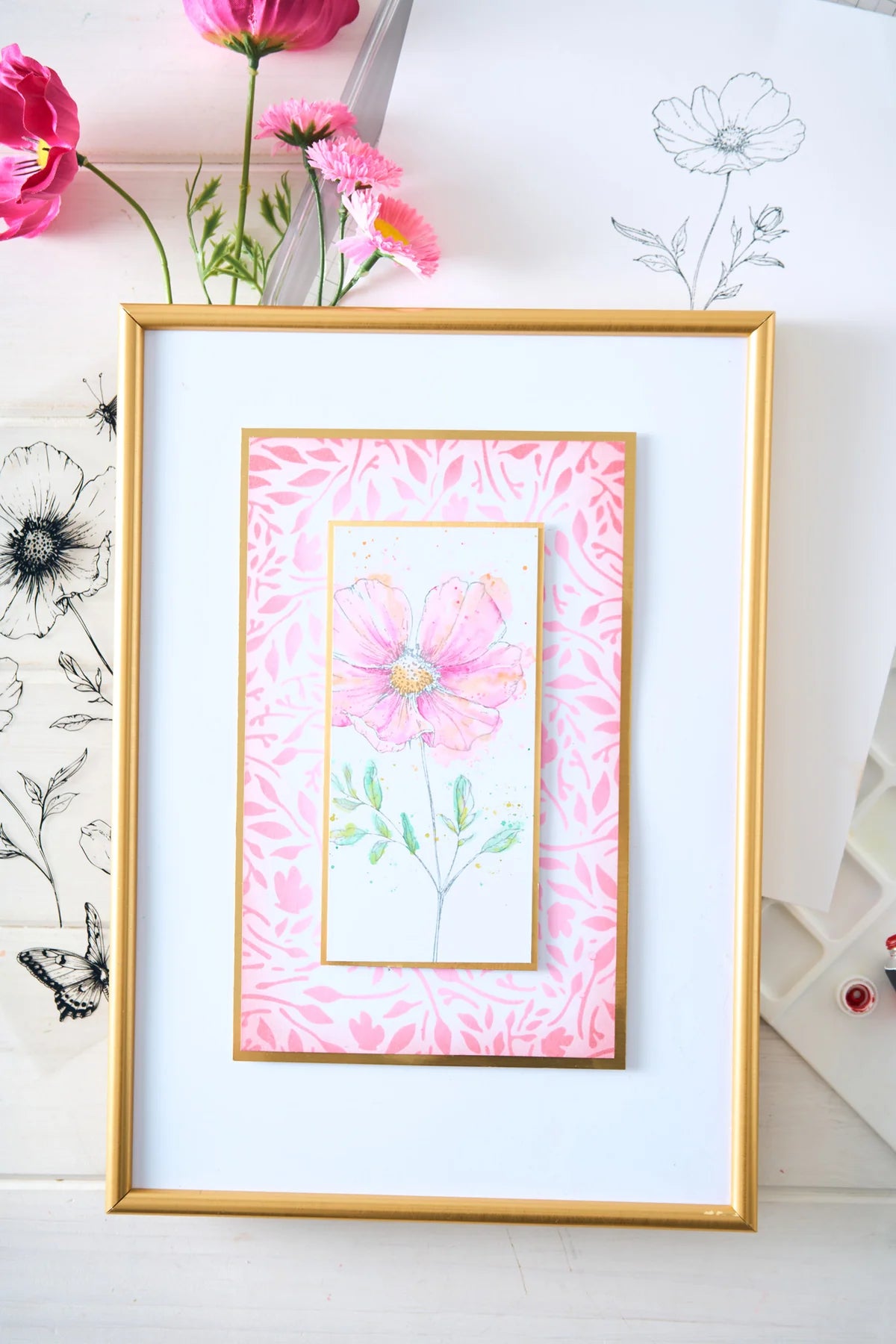 Sizzix Studio - Willow Wolfe Stencils - Backgrounds