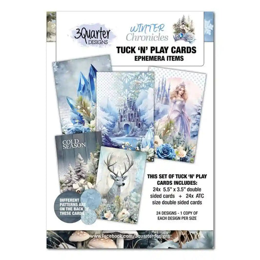 3 Quarter Designs -Winter Chronicles Tuck 'n' Play Cards