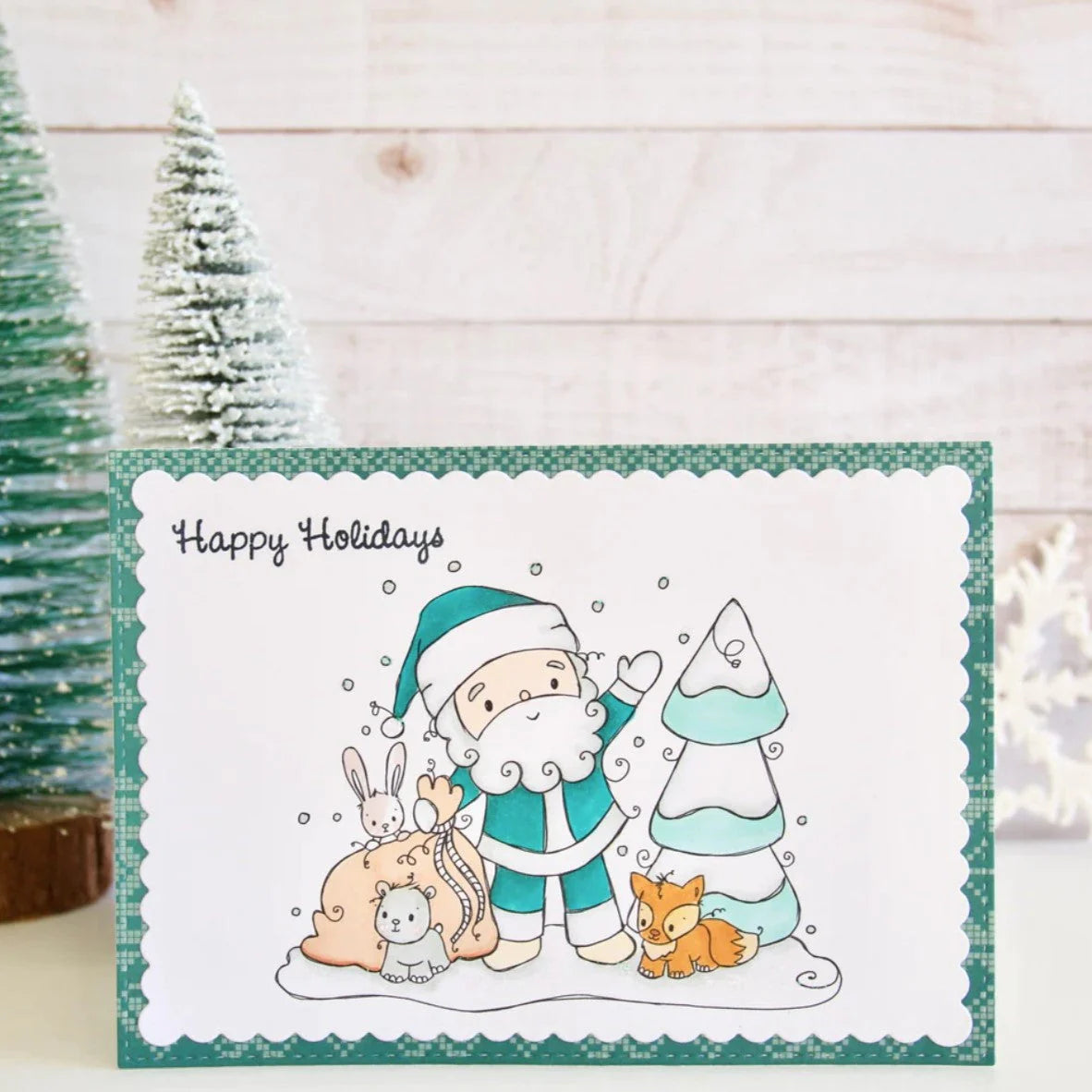 Paper Rose -  Metal Die - Woodland Santa Be Merry