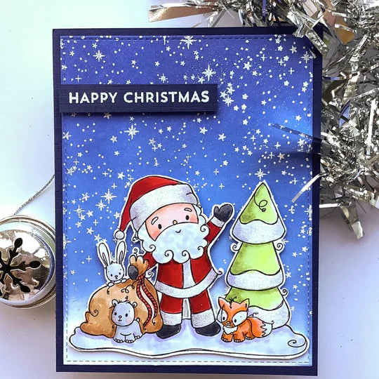 Paper Rose -  Metal Die - Woodland Santa Be Merry