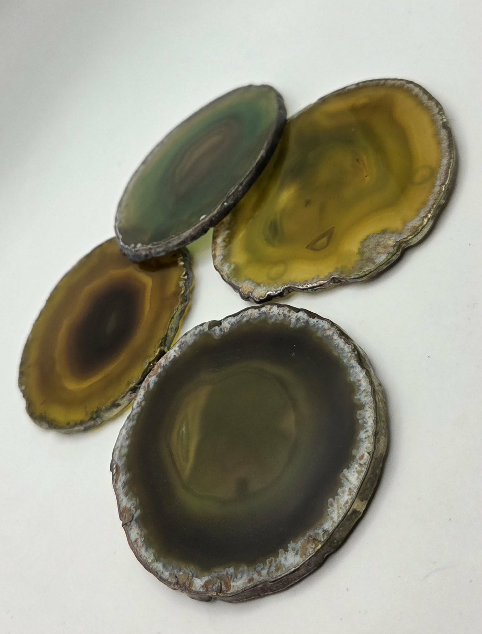 Agate Coaster Set - Green