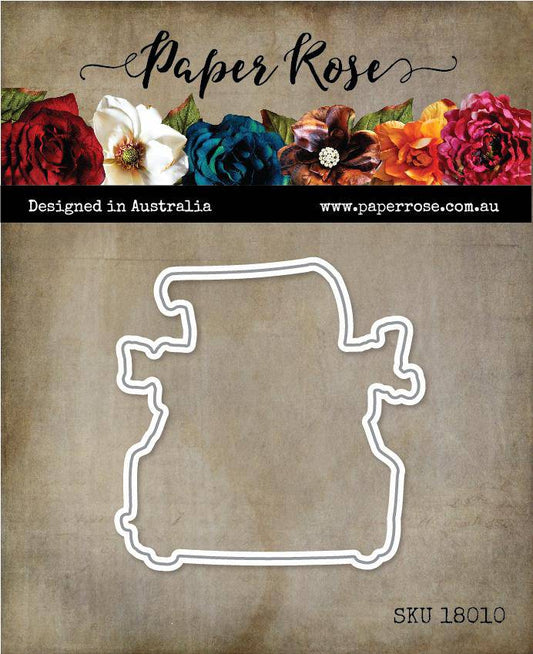 Paper Rose -  Metal Cutting Die - Arty Love Typed Sentiments