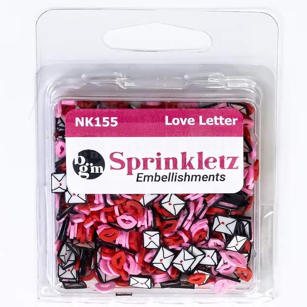 Buttons Galore Sprinkletz Embellishments - Love Letters