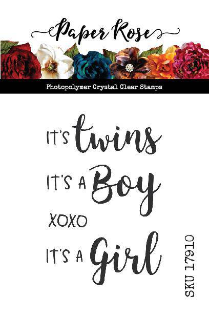 Paper Rose -  Clear Stamp Set - Baby Sentiments 2