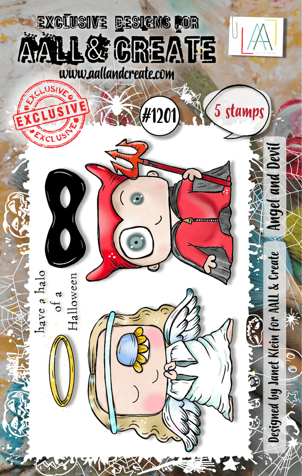 AALL & CREATE - A7 Stamps - Angel and Devil #1201