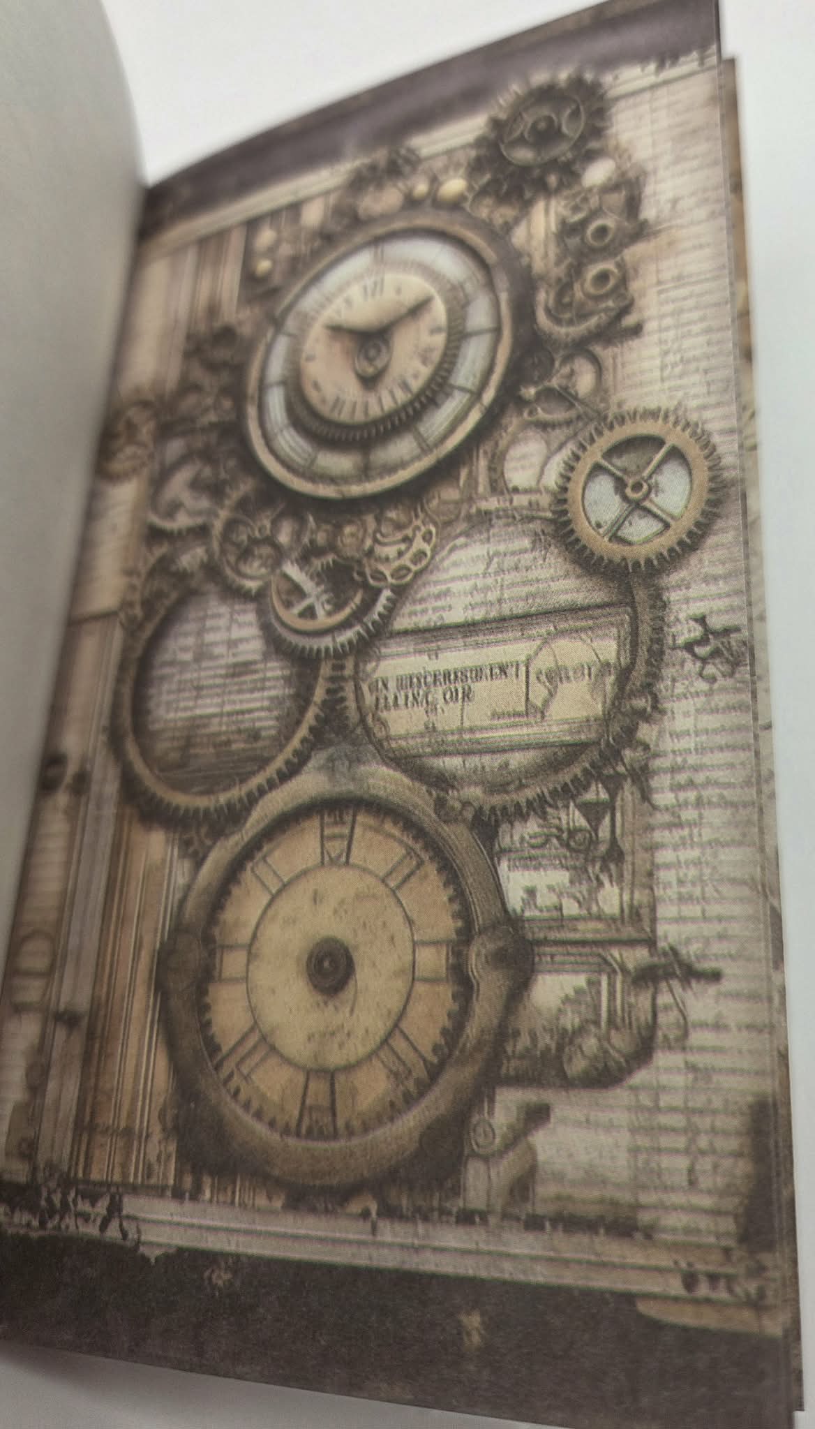 Mini Background Pad - Rustic Clocks