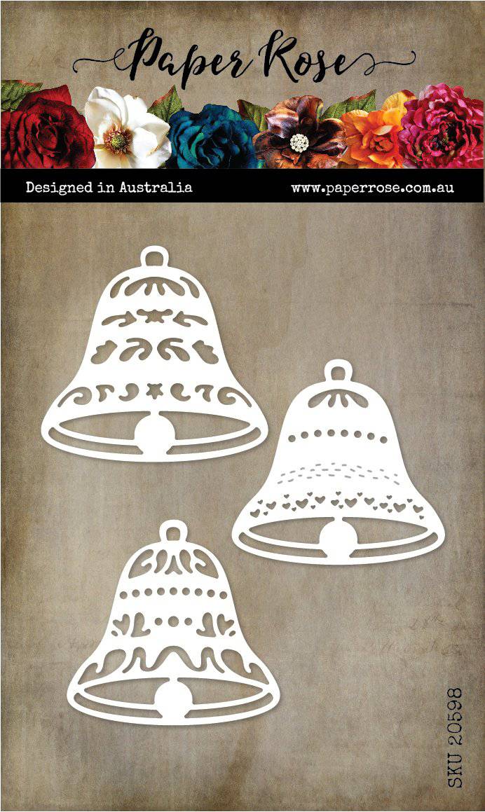 Paper Rose -  Metal Cutting Die - Bell Ornaments