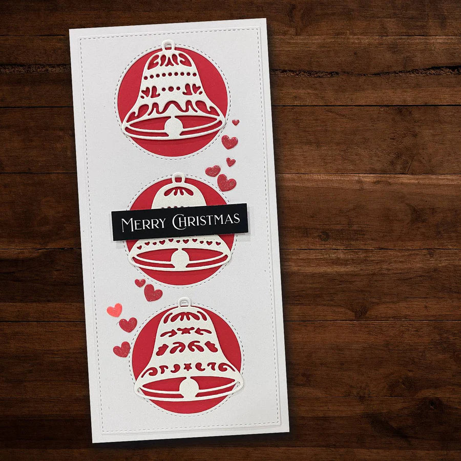 Paper Rose -  Metal Cutting Die - Bell Ornaments