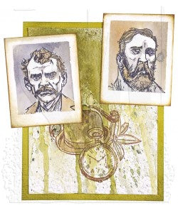 Stampers Anonymous Rubber Stamps - Cling Mount - Steampunk Selfie Gents