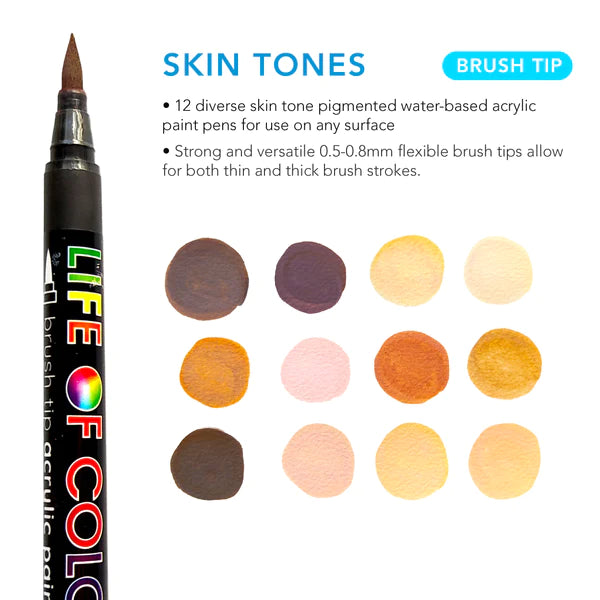 Life Of Colour Paint Pens - Skin Tones