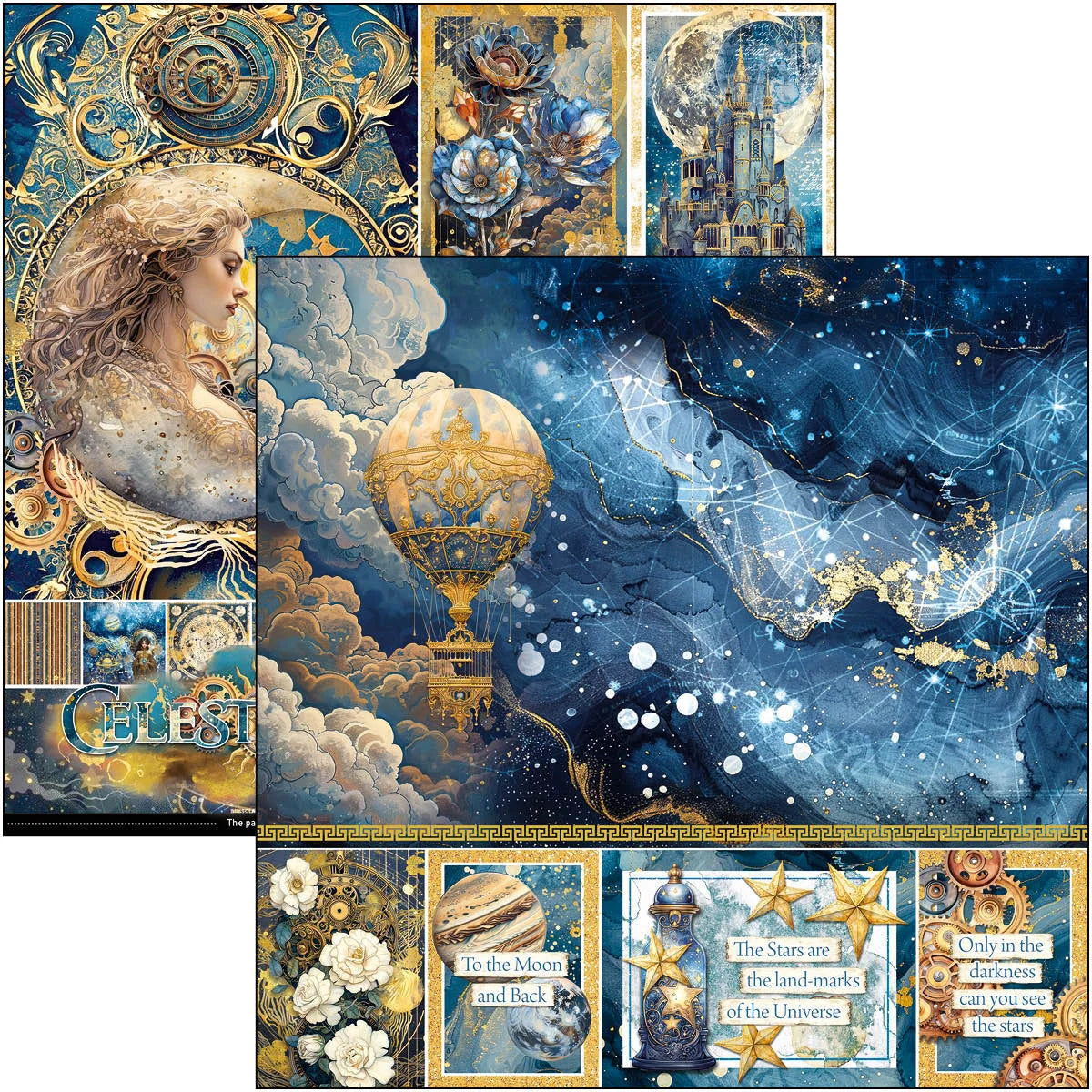 Ciao Bella -  Celestial Paper Pad 12x12 12Pkg