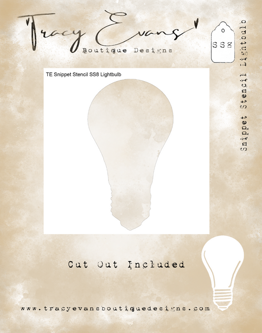 Tracy Evans Boutique Designs - Snippet Stencils - Lightbulb