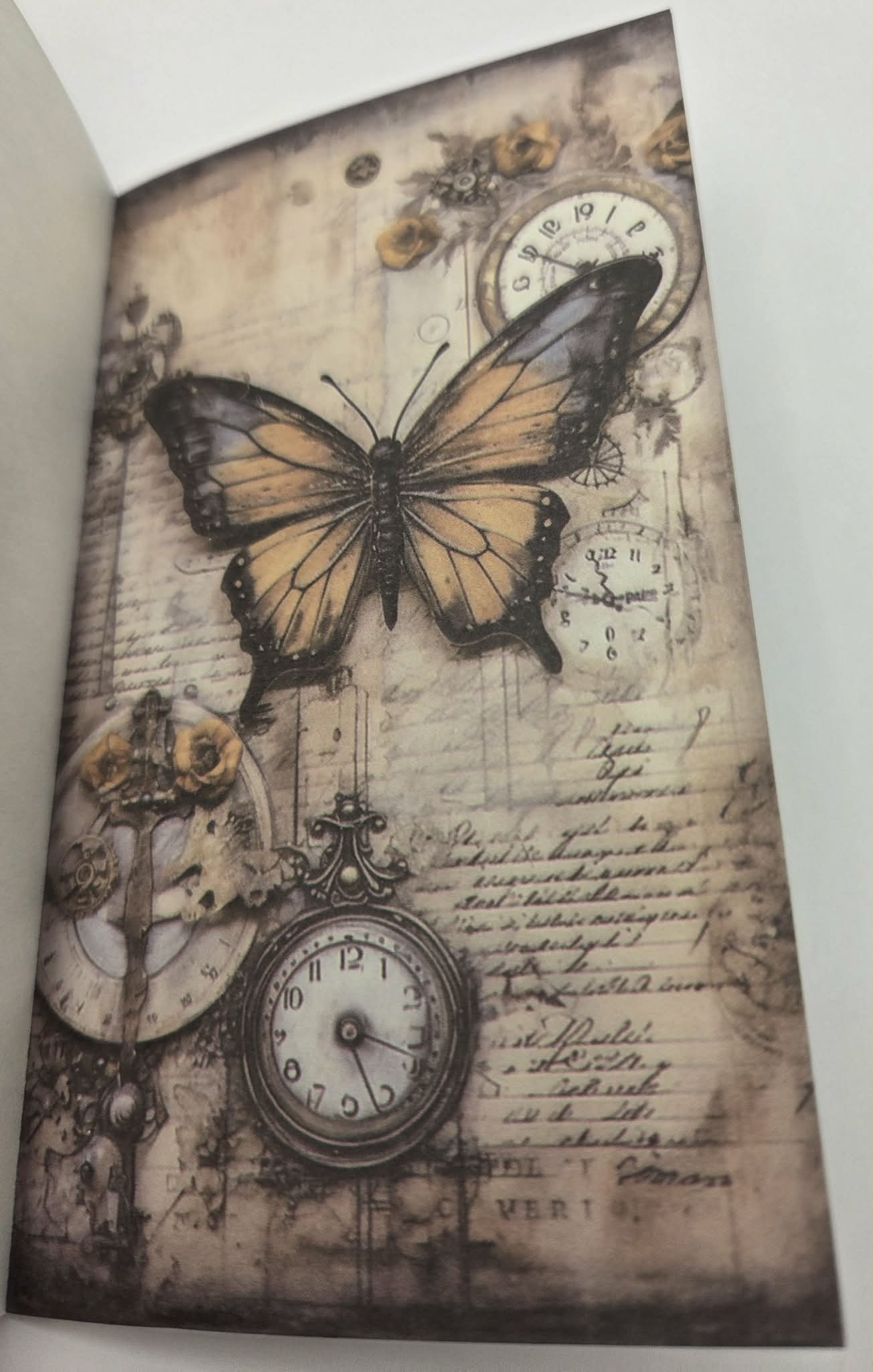 Mini Background Pad - Rustic Clocks