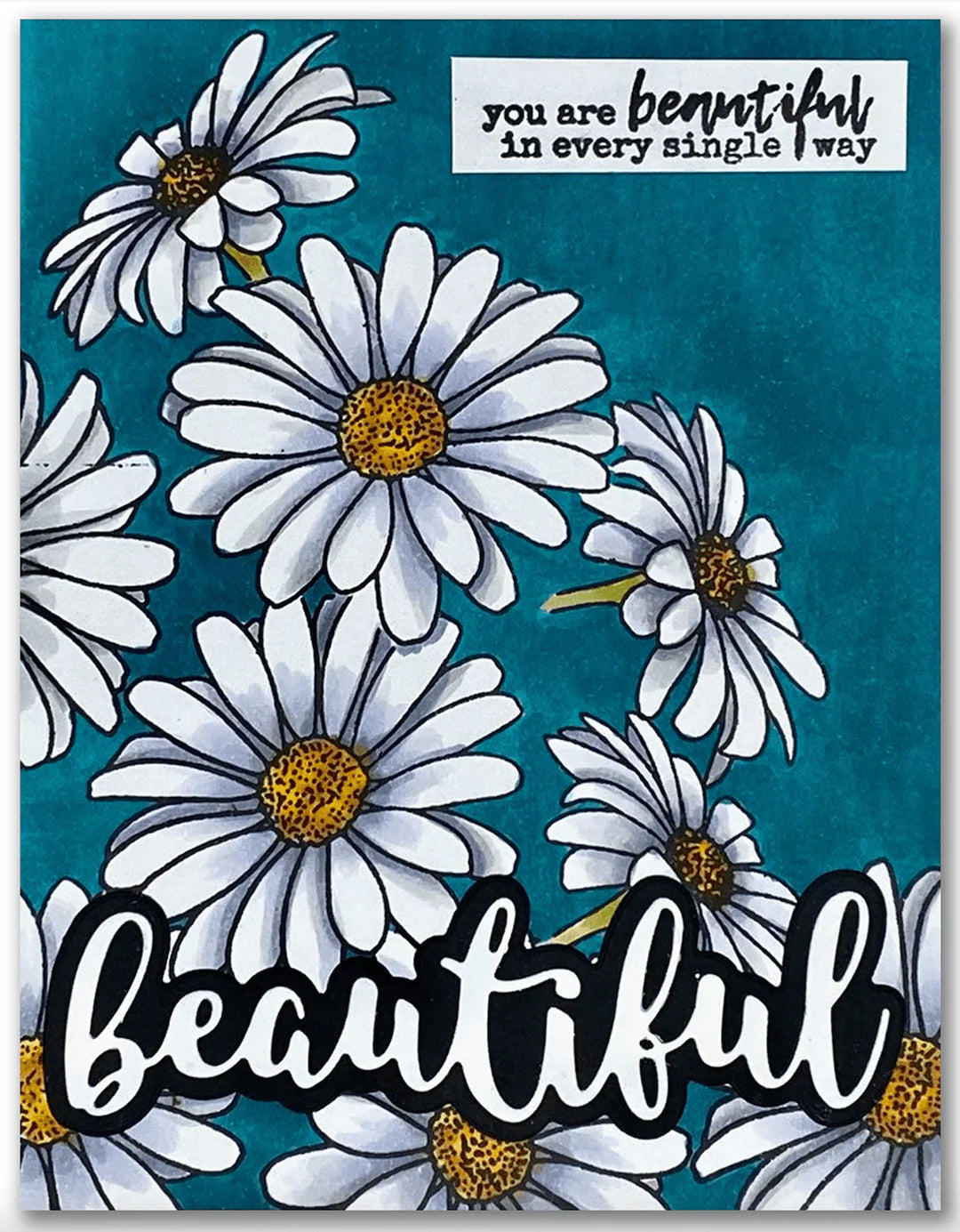 Paper Rose -  Clear Stamp Set - Daisy Bouquet 4x6 Set